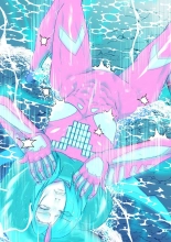 Atoraruksu Reiza~ Shin Hiroin VS Mesu Kaijū~ Kūru Kyodai Reddo Hiroin Kuyūruku-teki Haiboku! Mesu Kaijū ni Nugarare Kōsoku sa rete Muyō de Etchi na Shūtai o Sarashi Haiboku suru… Ōkina Onēsan Dai Pinchi! : page 25