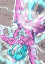 Atoraruksu Reiza~ Shin Hiroin VS Mesu Kaijū~ Kūru Kyodai Reddo Hiroin Kuyūruku-teki Haiboku! Mesu Kaijū ni Nugarare Kōsoku sa rete Muyō de Etchi na Shūtai o Sarashi Haiboku suru… Ōkina Onēsan Dai Pinchi! : page 32