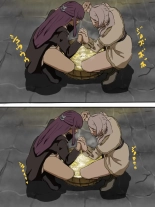 Frieren and Fern collecting urine in a wooden bucket page 6