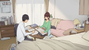 hentai Hitorigurashi no Joshidaisei no Oheya, Tomodachi to Ichinichi Shuuchuu shite Benkyoukai shiyou to Kimeta Hi