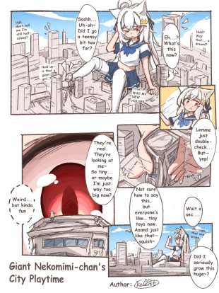 hentai Giant Nekomimi-chan's City Playtime