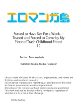 Forced to Have Sex For a Week- Teased and Forced to Come by My Piece of Trash Childhood Friend 3-12 : page 270