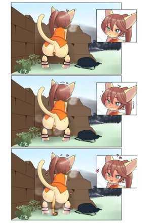 hentai Outdoor Pooping on a Journey