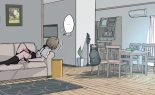Best Friend-chan Masturbating Out in the Living Room : page 3
