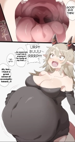 The dragon girl swallows all the adventurers whole in a swollen belly samesize vore comic page 6